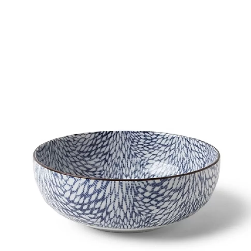 MIYA Company Shallow Bowls^Aizome Mums 7" Bowl