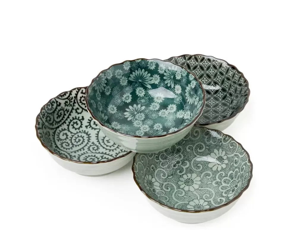 MIYA Company Bowl Sets^Antique Green 4.75" Bowl Set