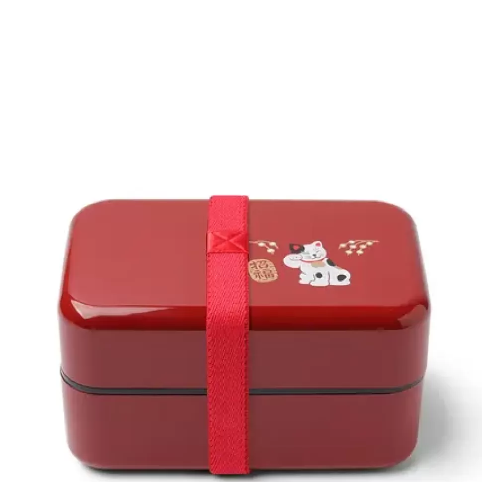 MIYA Company Bento Sets^Bento Box Fortune Cat Red