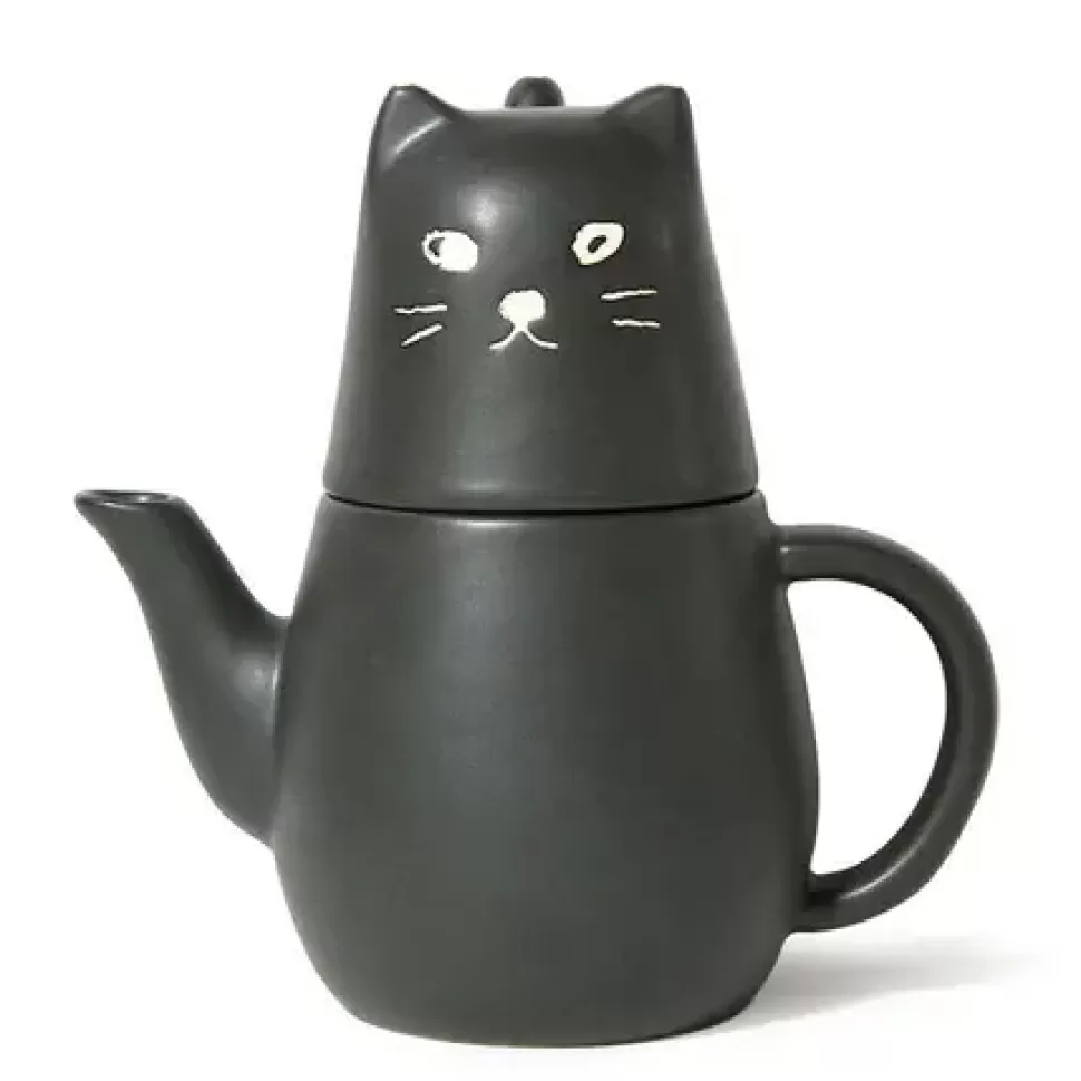 MIYA Company Cats^Black Cat Tea Set