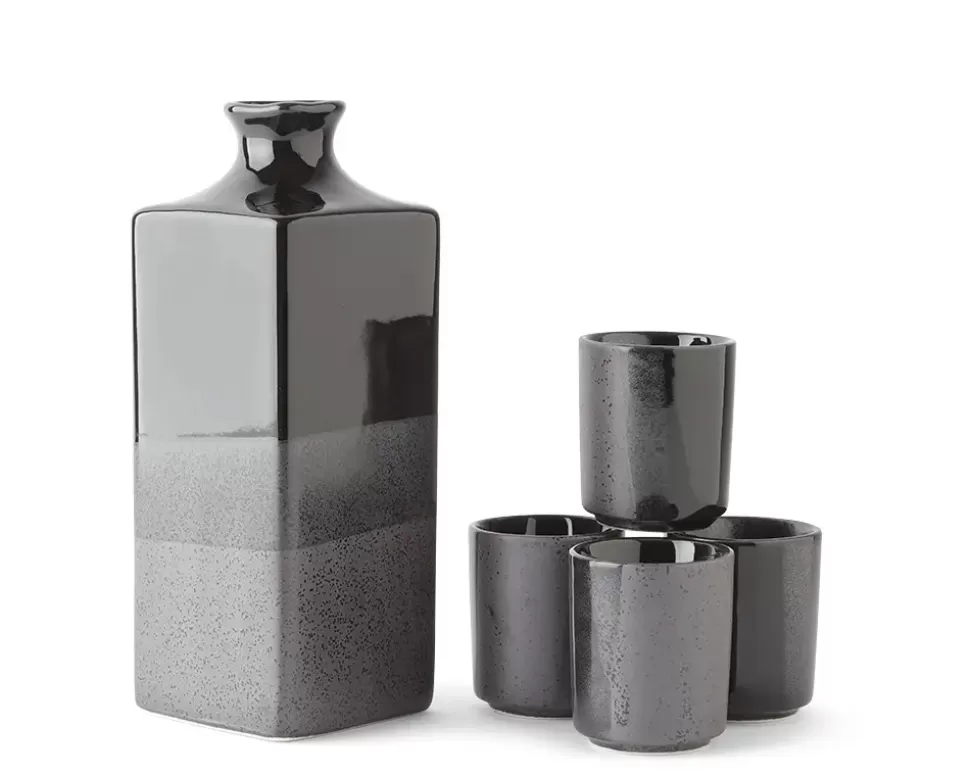 MIYA Company Sake Sets^Black Ombre Sake Set