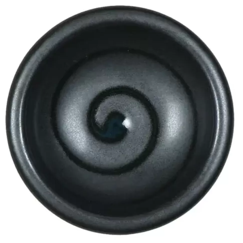 MIYA Company Sauce Dishes^Black Swirl 3" Sauce Dish