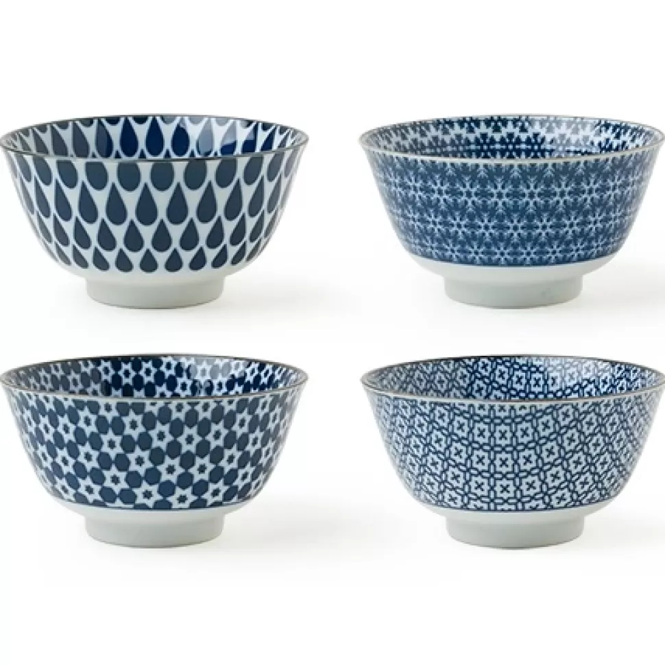 MIYA Company Bowl Sets^Blue & White 5" Bowl Set