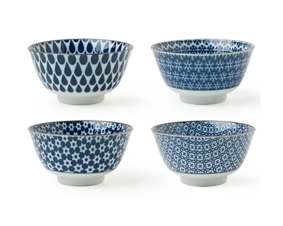 MIYA Company Bowl Sets^Blue & White 5" Bowl Set