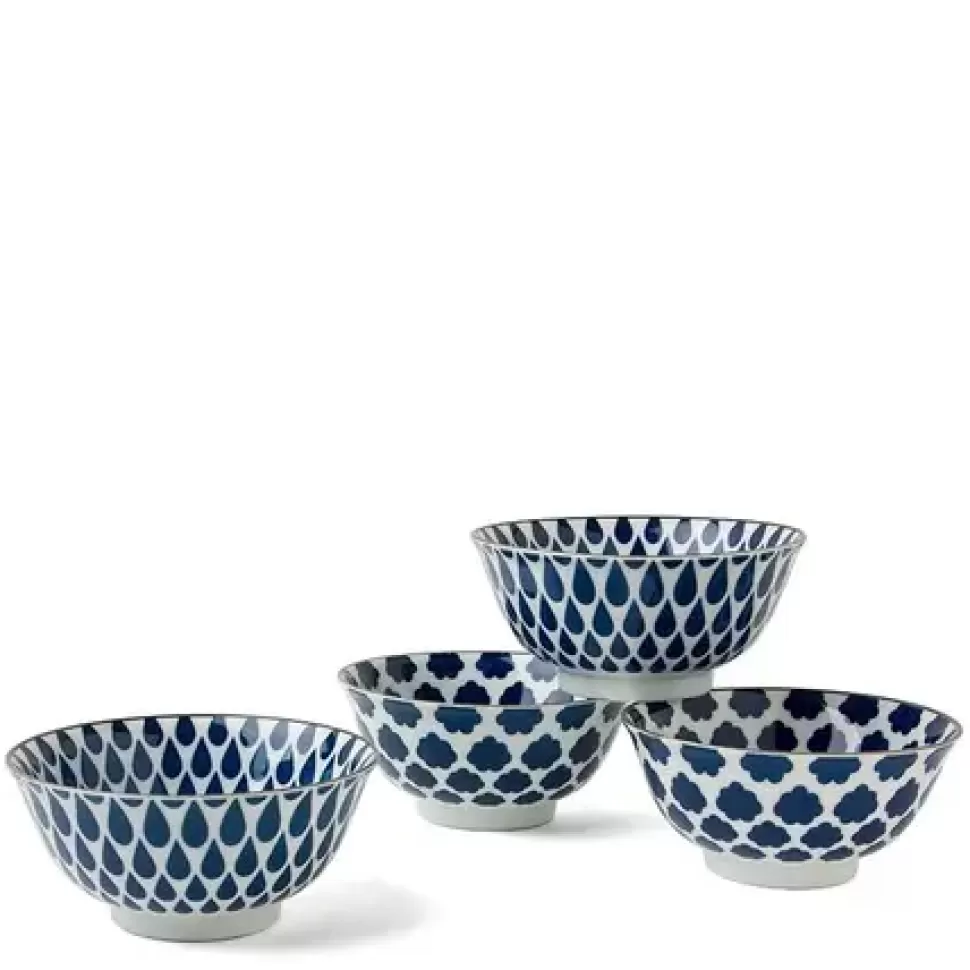 MIYA Company Bowl Sets^Blue & White 6" Bowl Set