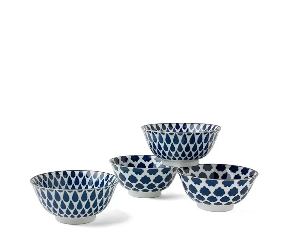 MIYA Company Bowl Sets^Blue & White 6" Bowl Set