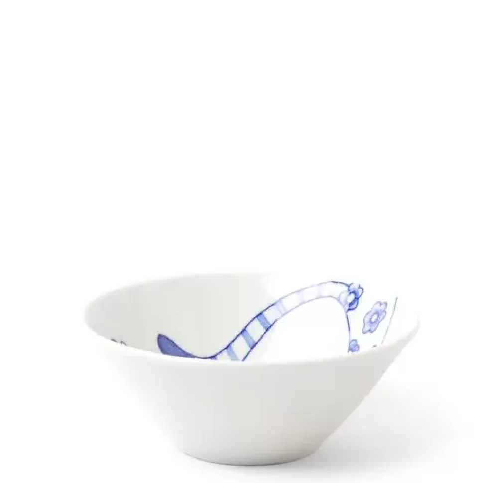 MIYA Company Bowls^Blue & White Cat 4.5" Rice Bowl