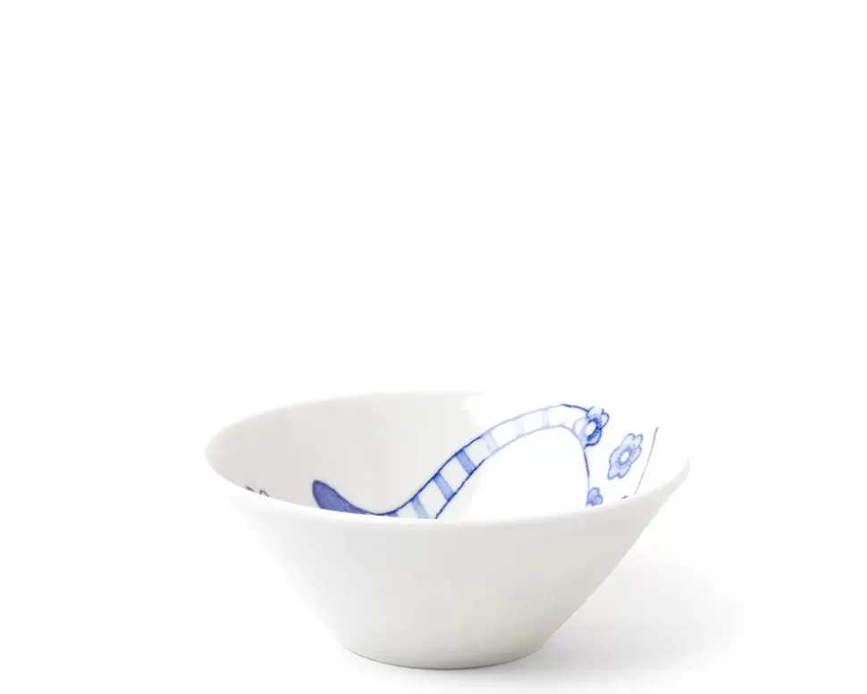 MIYA Company Bowls^Blue & White Cat 4.5" Rice Bowl