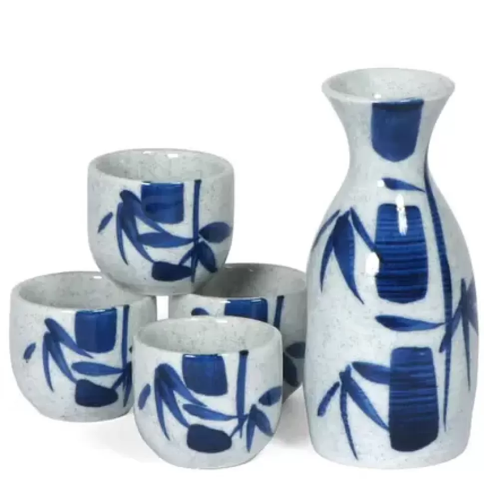 MIYA Company Sake Sets^Blue Bamboo Sake Set