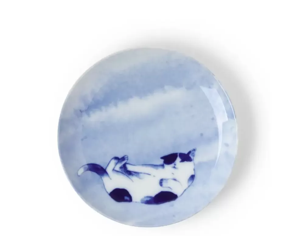 MIYA Company Plates^Blue Cat Playing Plate