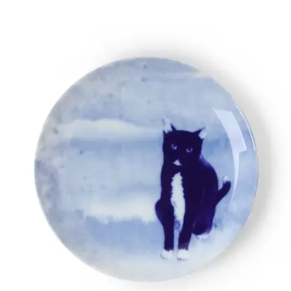 MIYA Company Plates^Blue Cat Sitting Plate