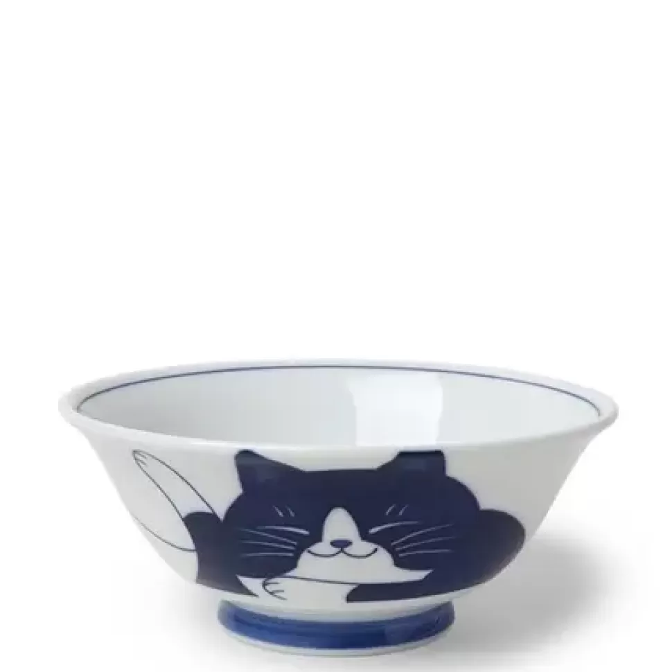 MIYA Company Bowls^Blue Cats 7.5" Bowl