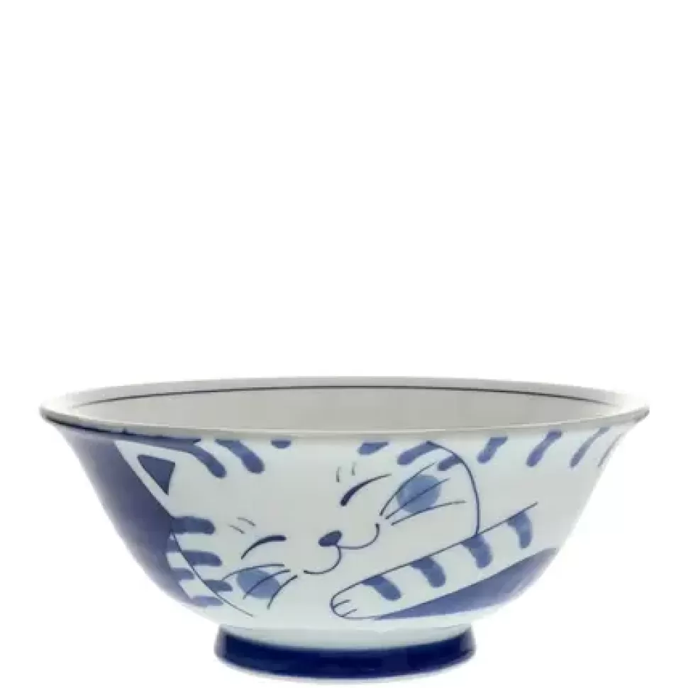 MIYA Company Bowls^Blue Cats 7.5" Bowl