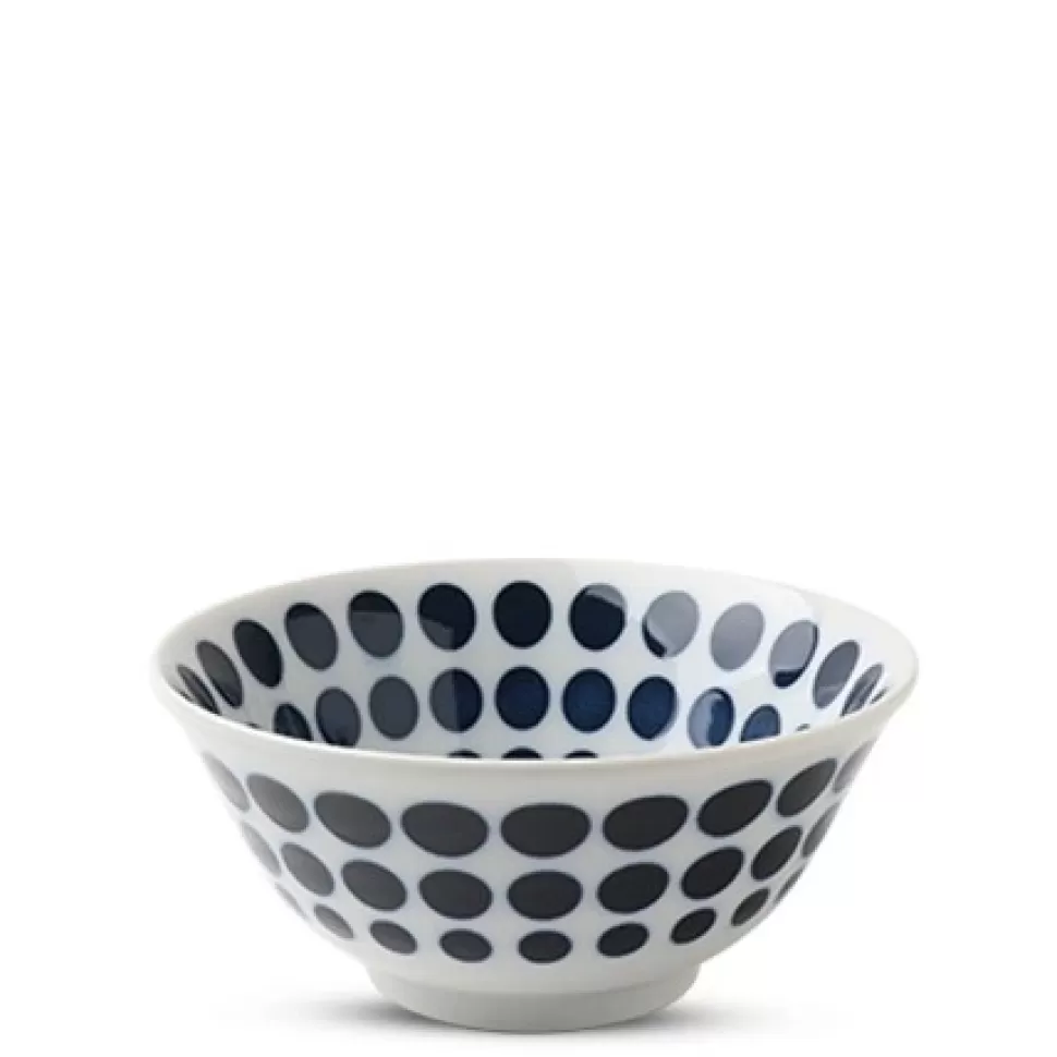 MIYA Company Blue & White 6" Bowls^Blue Dots 5.75" Bowl