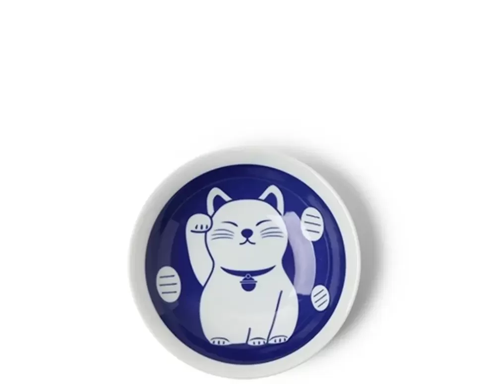 MIYA Company Plates^Blue Fortune Cat 6.5" Plate