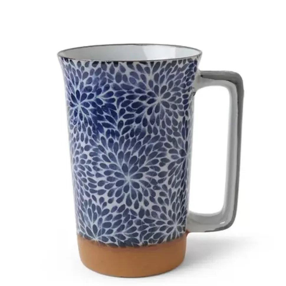 MIYA Company Mugs^Blue Mums 12 Oz. Tall Mug