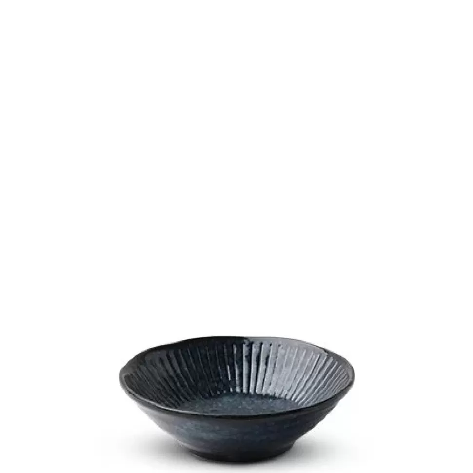 MIYA Company Sauce Dishes^Blue Namako Tokusa 4.5" Shallow Bowl