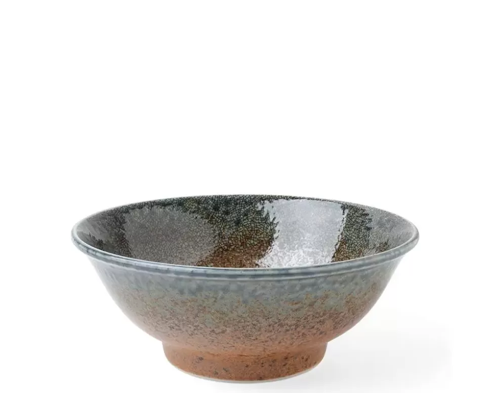 MIYA Company Ramen Bowls^Blue Sand Crackle Bowl 8-1/2"