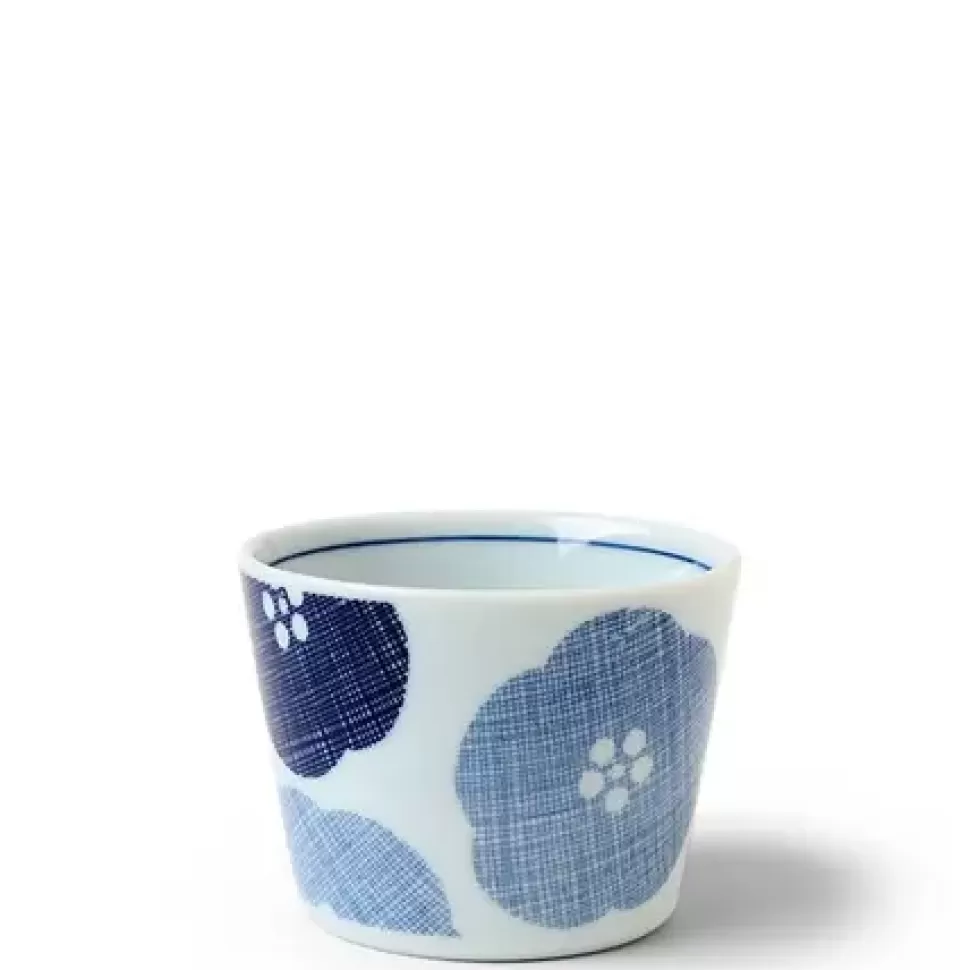 MIYA Company Sauce Dishes^Blue Textile Petals Soba Cup