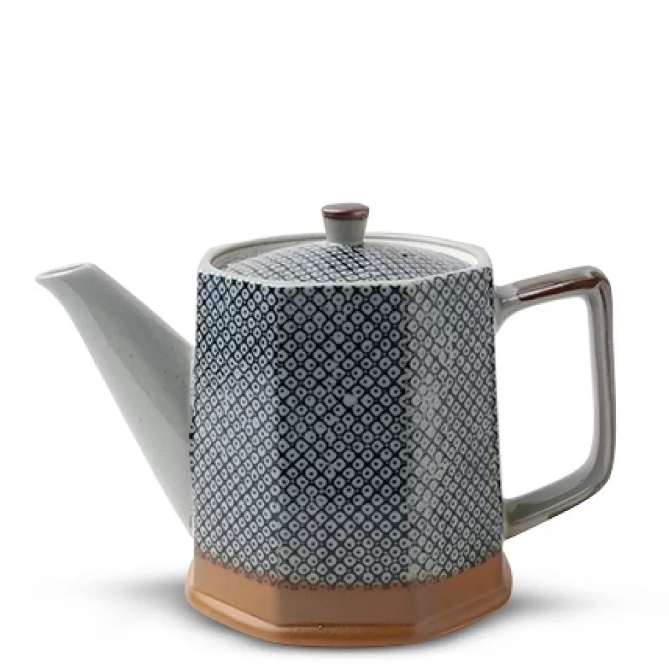 MIYA Company Teapots - Ceramic^Blue Vintage Dots Tea Pot