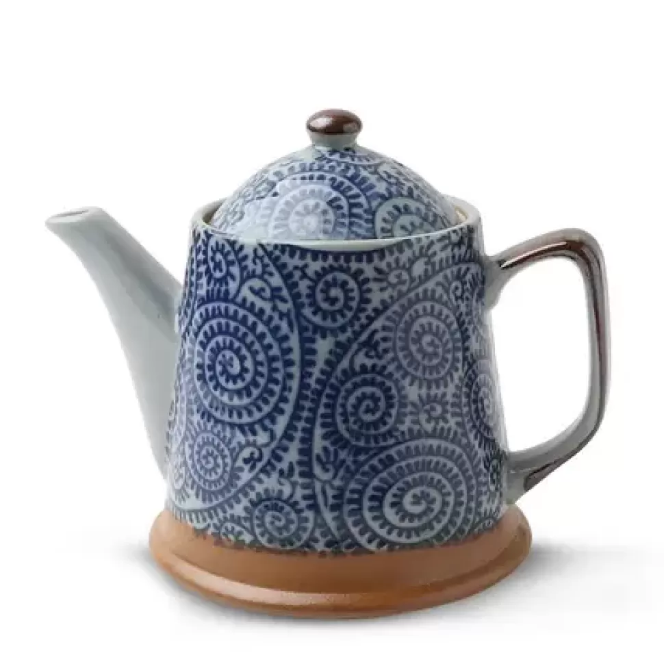 MIYA Company Teapots - Ceramic^Blue Vintage Karakusa Tea Pot