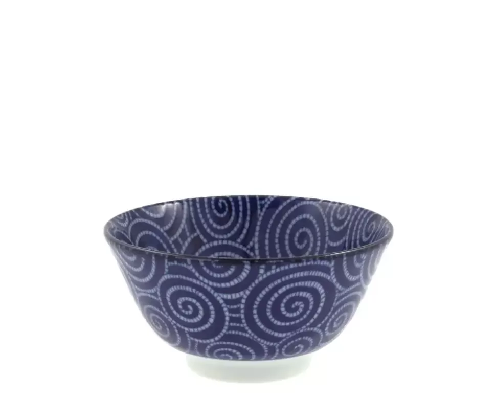 MIYA Company Blue & White 6" Bowls^Bowl Cobalt Cloud Swirls 5.75"