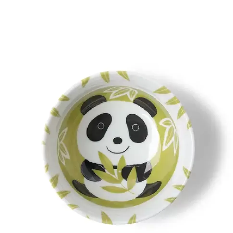 MIYA Company Pandas^Bowl Green Bamboo + Panda 5"