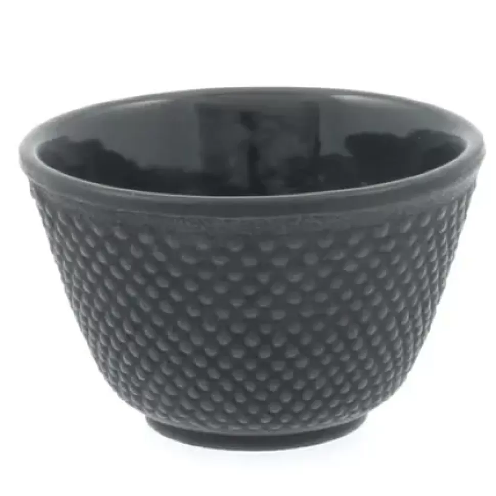 MIYA Company Teacups^Cast Iron Teacup Black Hobnail