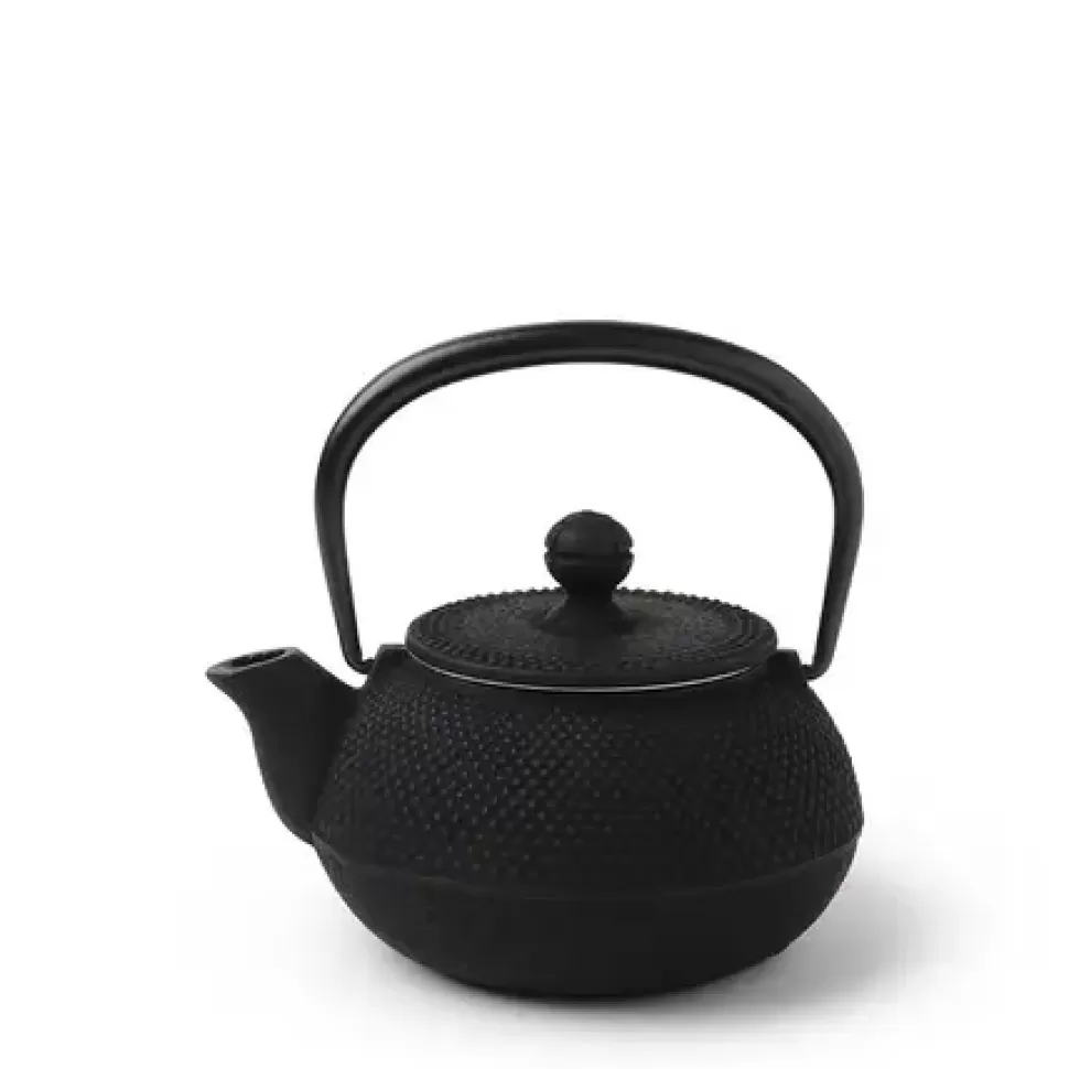 MIYA Company Teapots - Cast Iron^Cast Iron Teapot Black Hobnail 0.325L