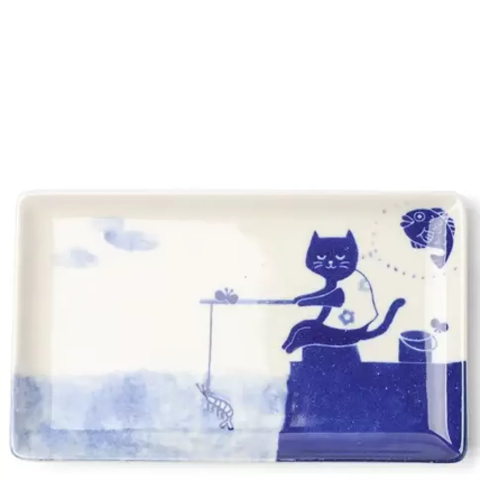 MIYA Company Plates^Cat Gone Fishing Plate