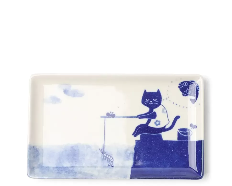 MIYA Company Plates^Cat Gone Fishing Plate