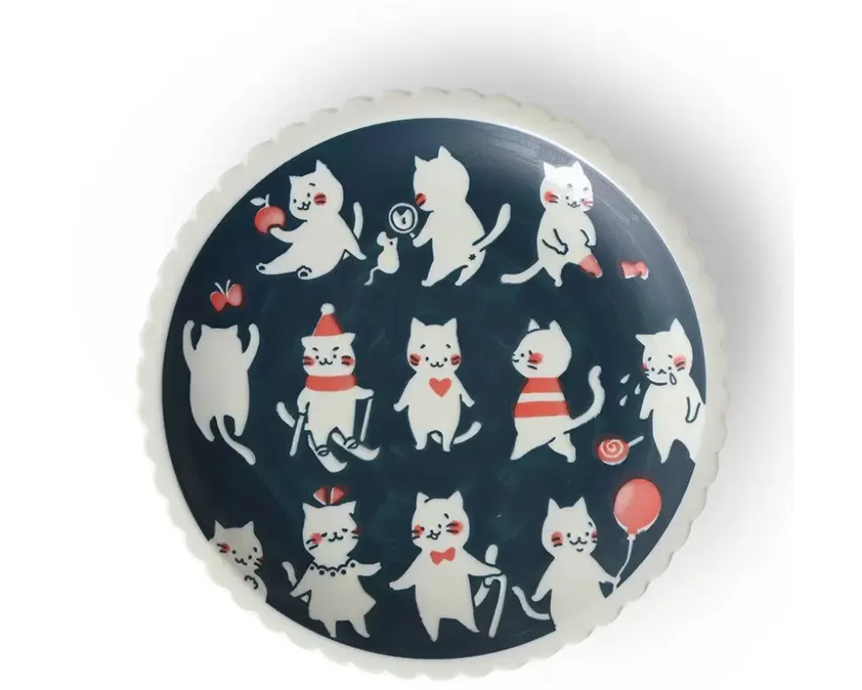 MIYA Company Plates^Cat Life 9.5" Plate