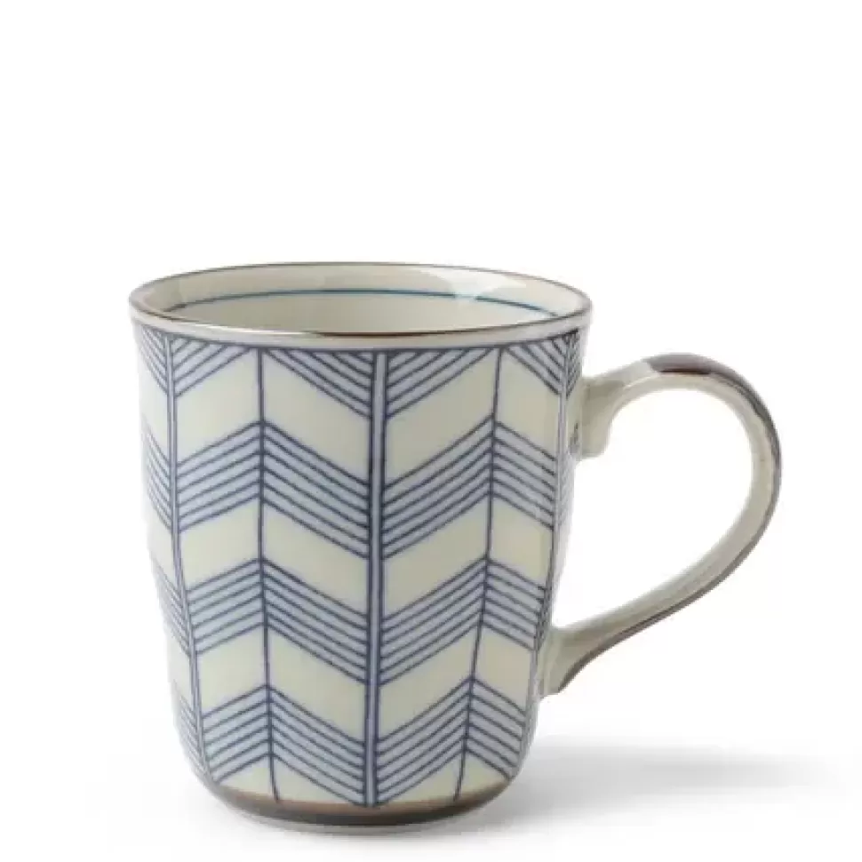 MIYA Company Mugs^Celadon Chevron 8 Oz. Mug