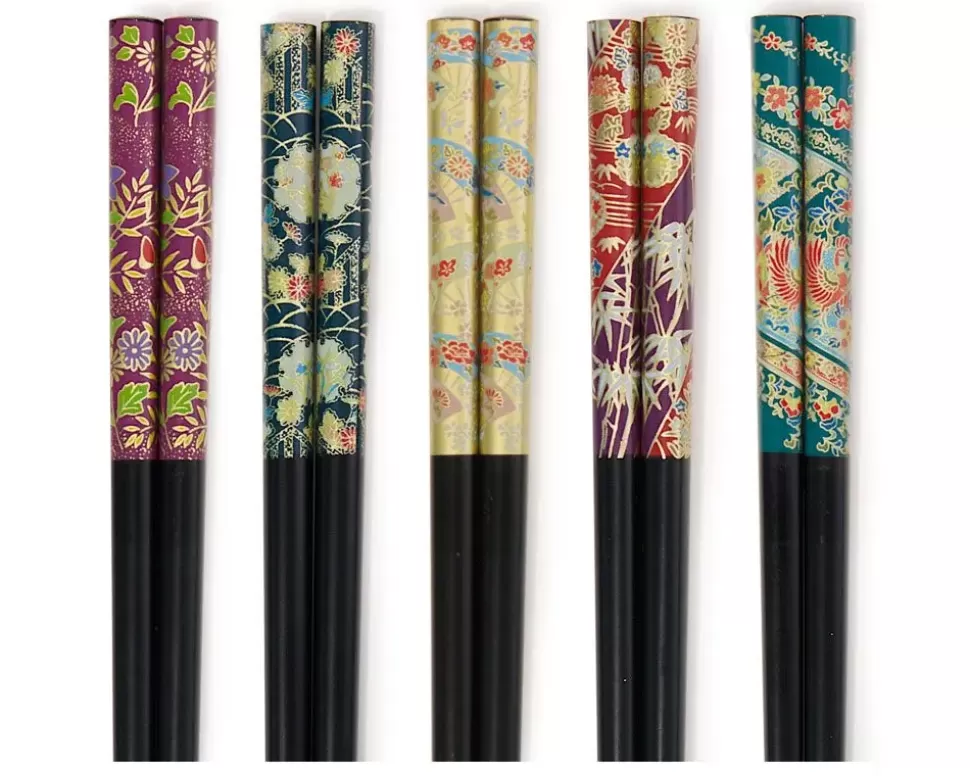 MIYA Company Lacquerware^Chopsticks Kimono Print