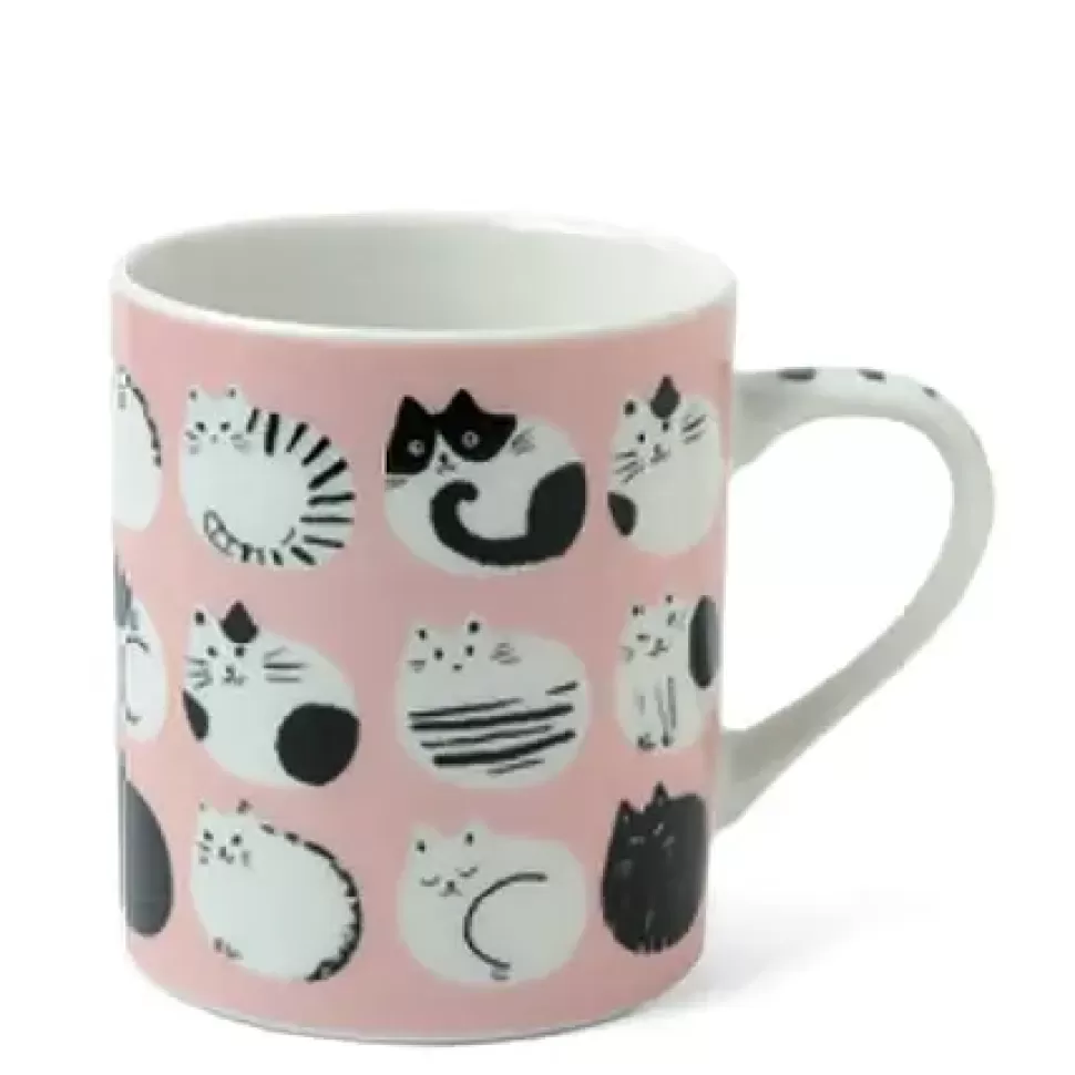 MIYA Company Cups/Mugs^Cozy Cats 8 Oz. Mug - Pink