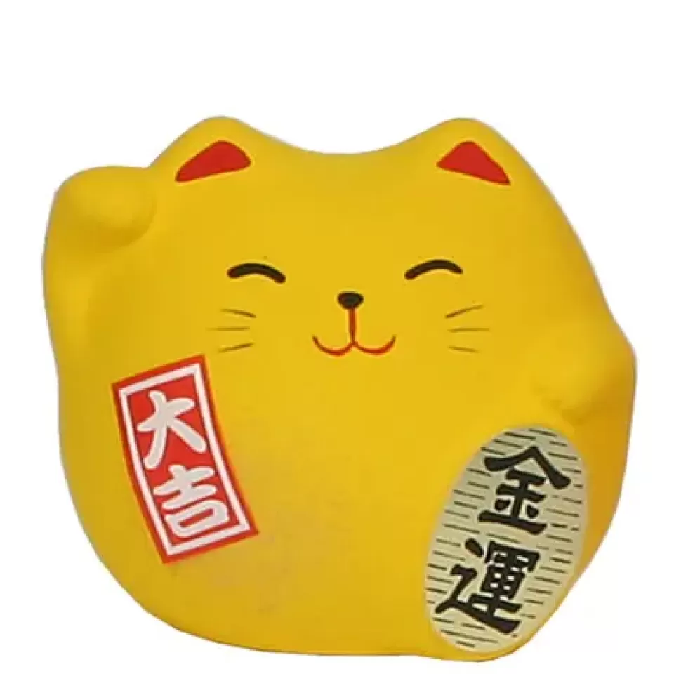 MIYA Company Figurines^Feng Shui Cat 2.25" - Yellow