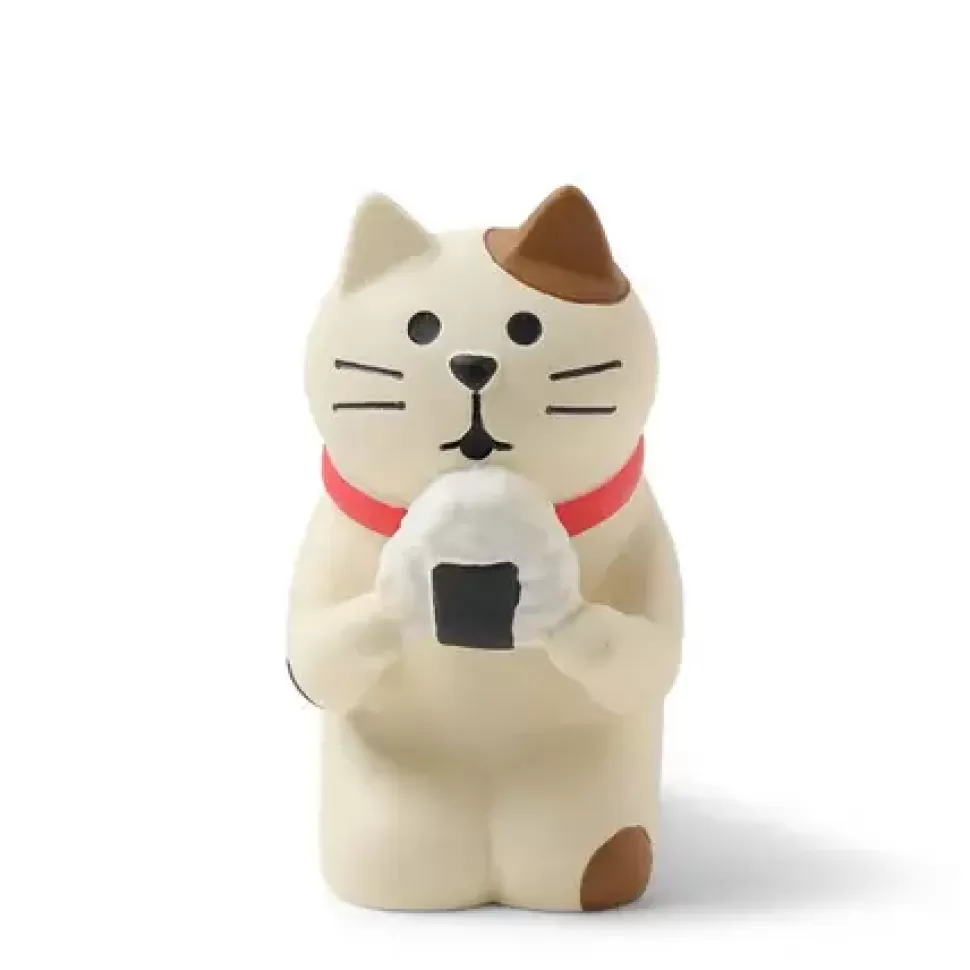 MIYA Company Cats^Figurine Cat With Omusubi