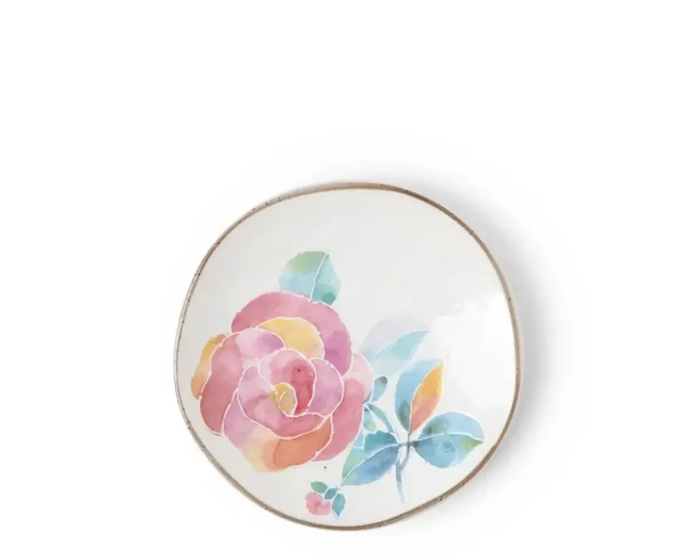 MIYA Company Small Plates^Floral Mini Plate Pink Rose