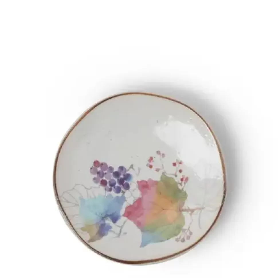 MIYA Company Small Plates^Floral Mini Plate Rainbow Leaves