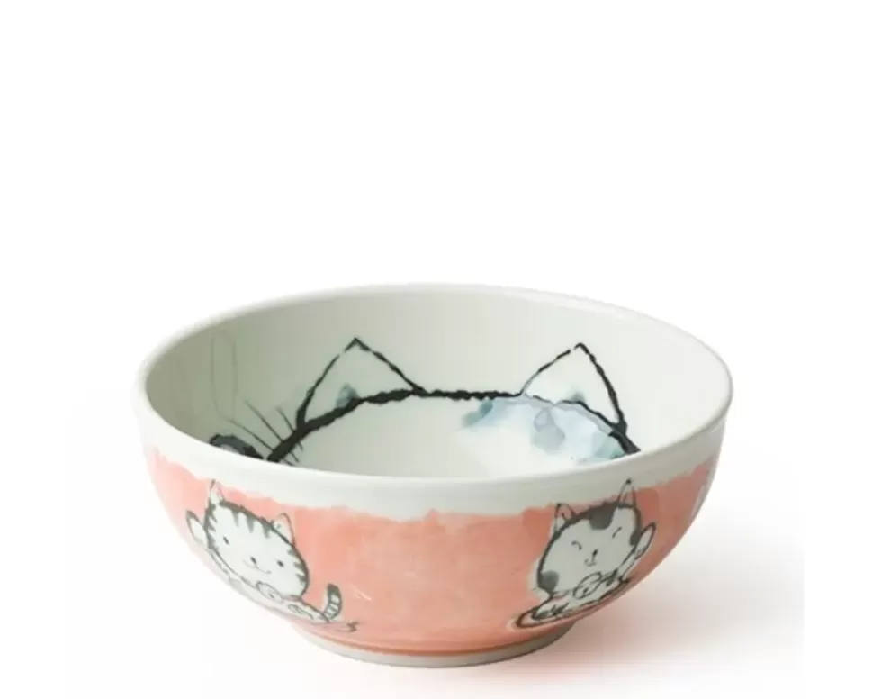 MIYA Company Bowls^Fortune Cat 6.25" Bowl Pink