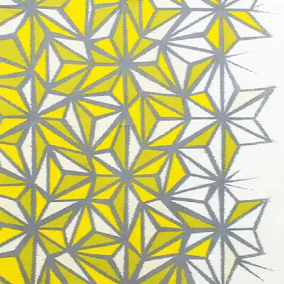 MIYA Company Furoshiki & Tenugui^Furoshiki Pattern Asanoha Yellow 27.5" Sq.