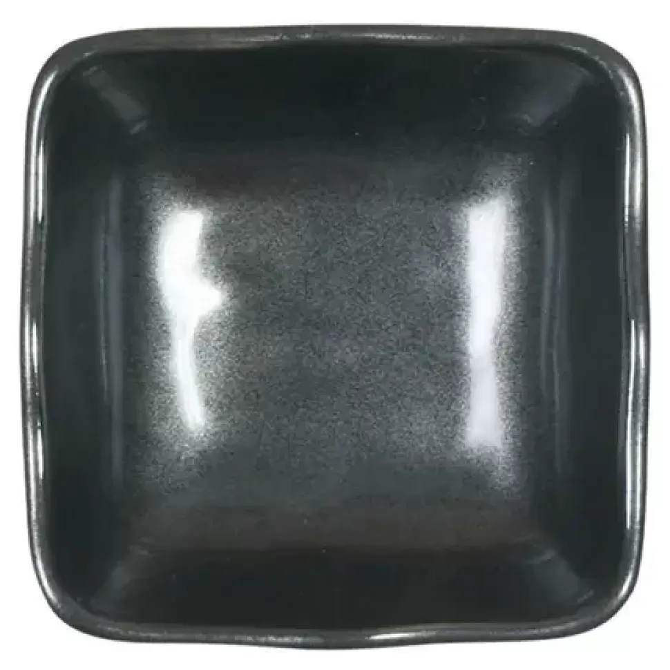 MIYA Company Sauce Dishes^Iron Glaze 3.25" Sq. Dish