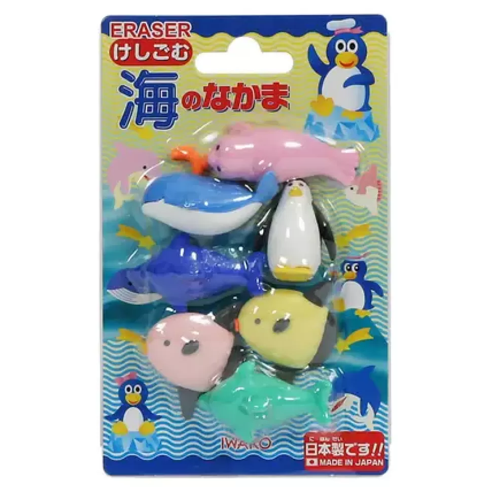 MIYA Company Erasers^Iwako Marine Animals Eraser Pack At Miya