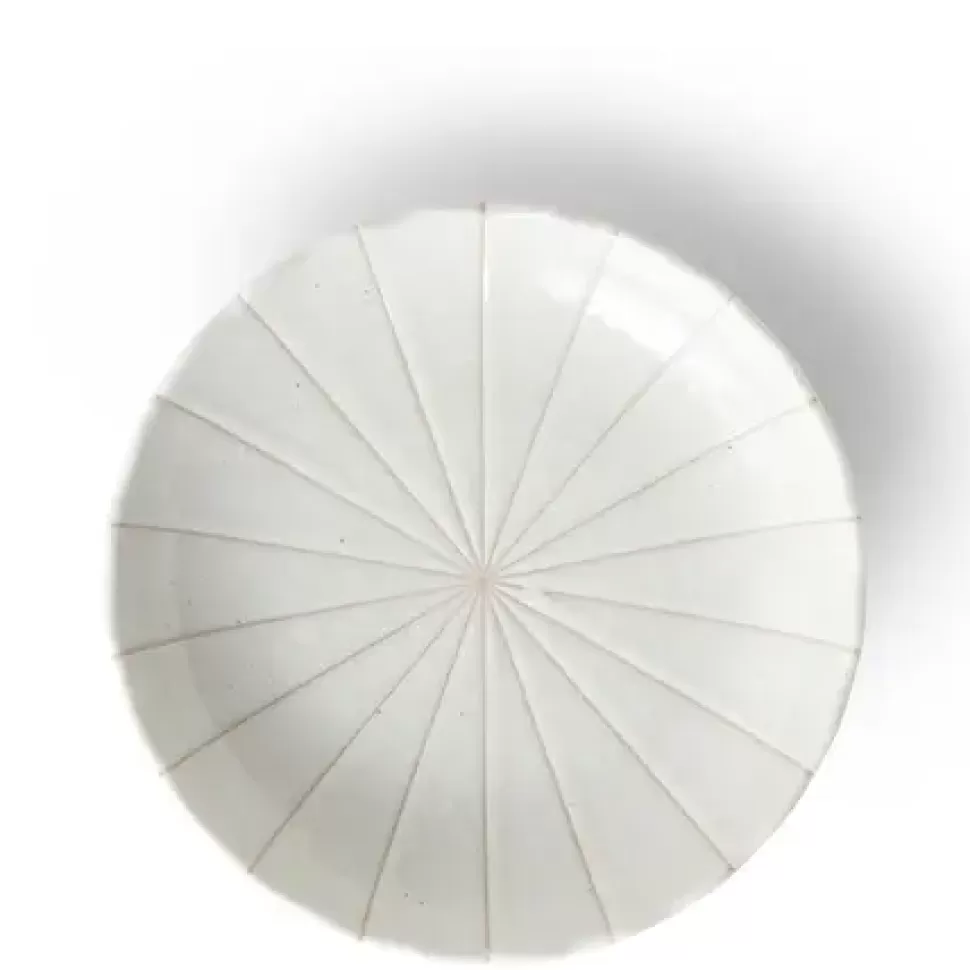 MIYA Company Medium Plates^Kasa Lines White 6.5" Plate