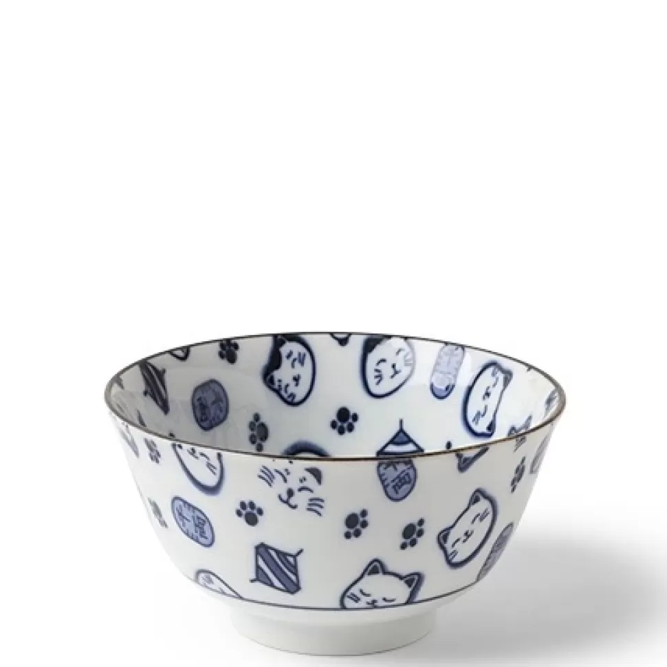 MIYA Company Tableware^Maneki Neko Blue 5" Bowl