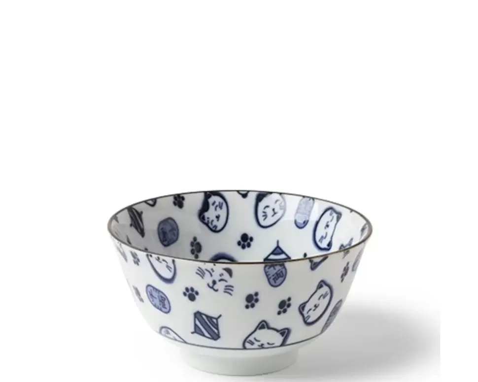 MIYA Company Tableware^Maneki Neko Blue 5" Bowl