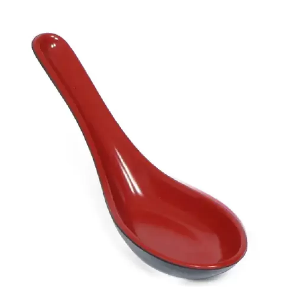 MIYA Company Melamine^Melamine Soup Spoon - Red