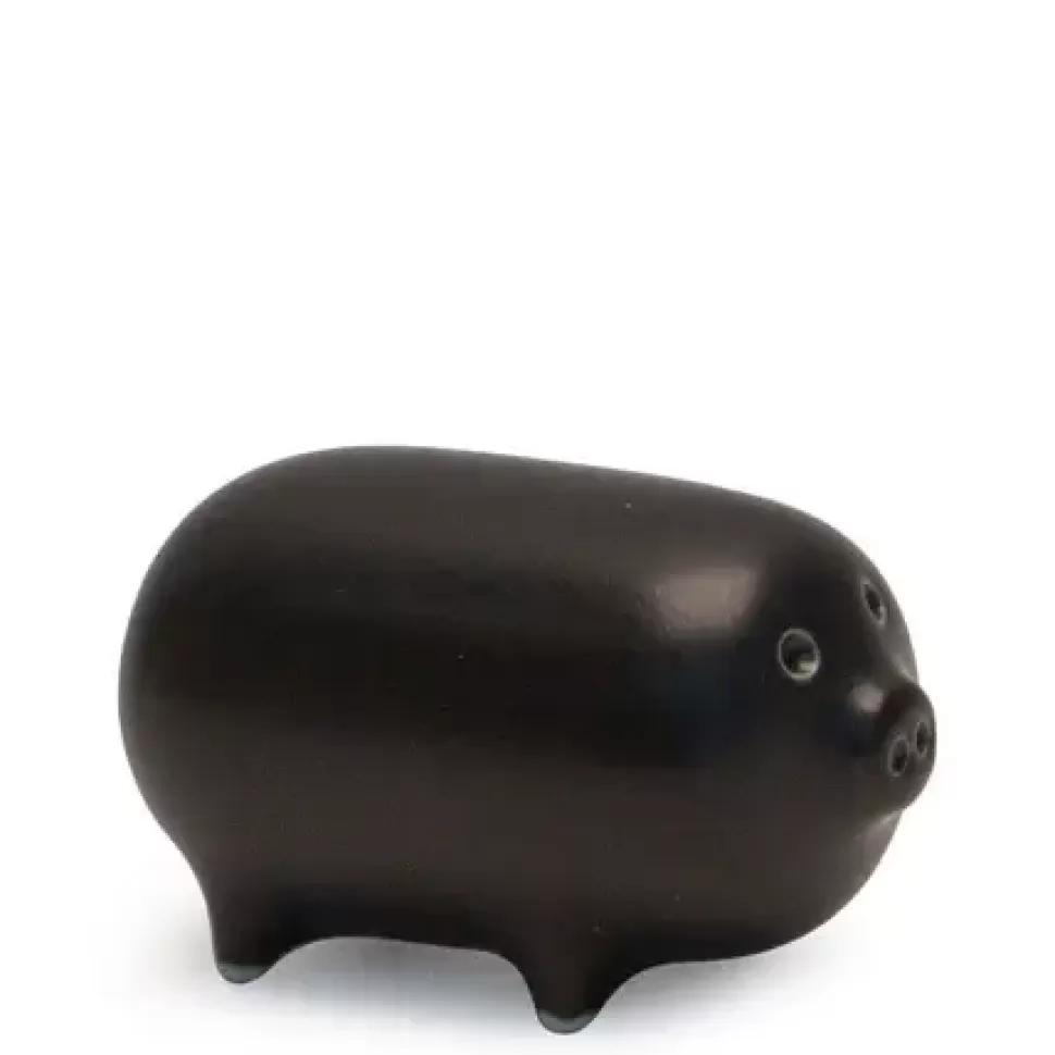 MIYA Company Pigs^Mori Pig Figurine - Black At Miya