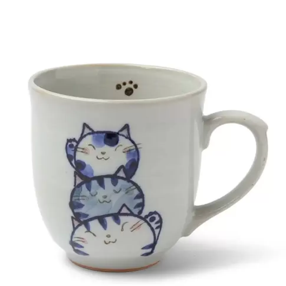 MIYA Company Cups/Mugs^Mug Cat Trio Blue