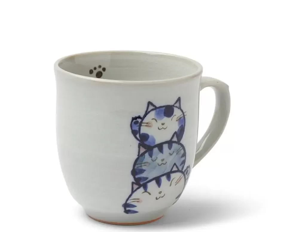 MIYA Company Cups/Mugs^Mug Cat Trio Blue